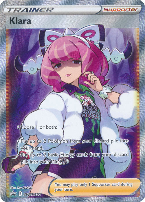 Klara (SWSH302) (Full Art) [Sword & Shield: Black Star Promos] | Dumpster Cat Games