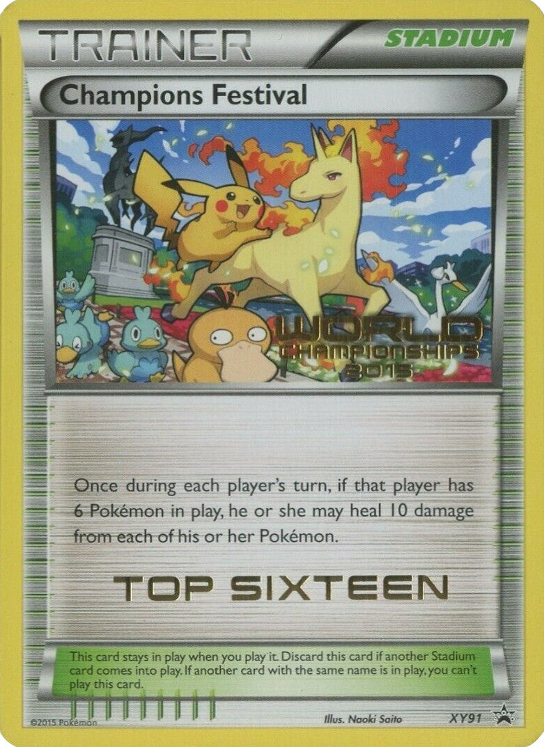 Champions Festival (XY91) (2015 Top Sixteen) [XY: Black Star Promos] | Dumpster Cat Games