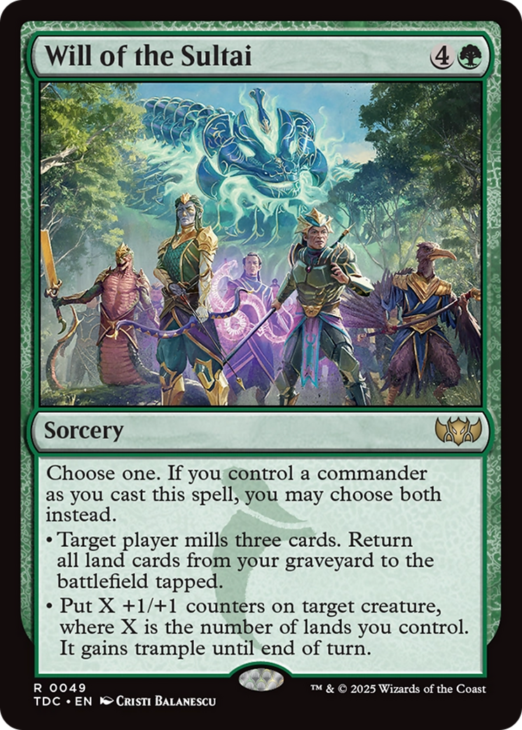 Will of the Sultai [Tarkir: Dragonstorm Commander] | Dumpster Cat Games