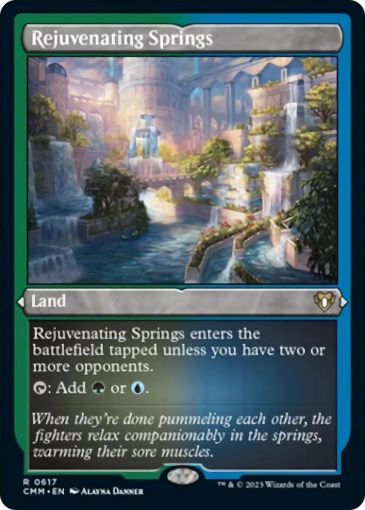 Rejuvenating Springs (Foil Etched) [Commander Masters] | Dumpster Cat Games