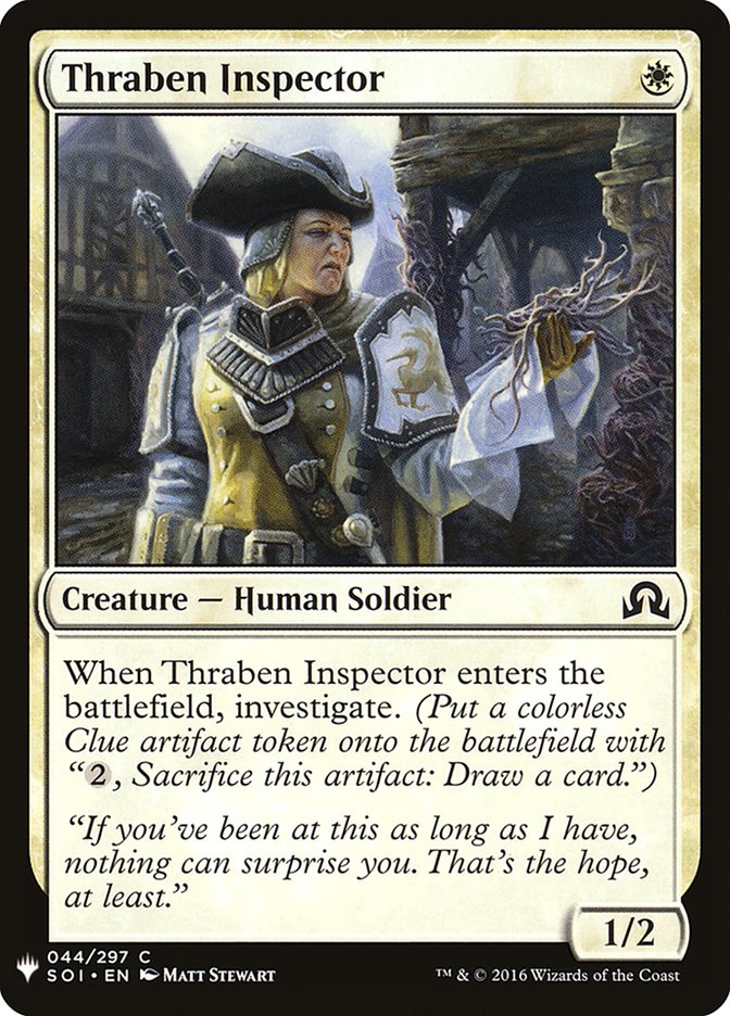 Thraben Inspector [Mystery Booster] | Dumpster Cat Games