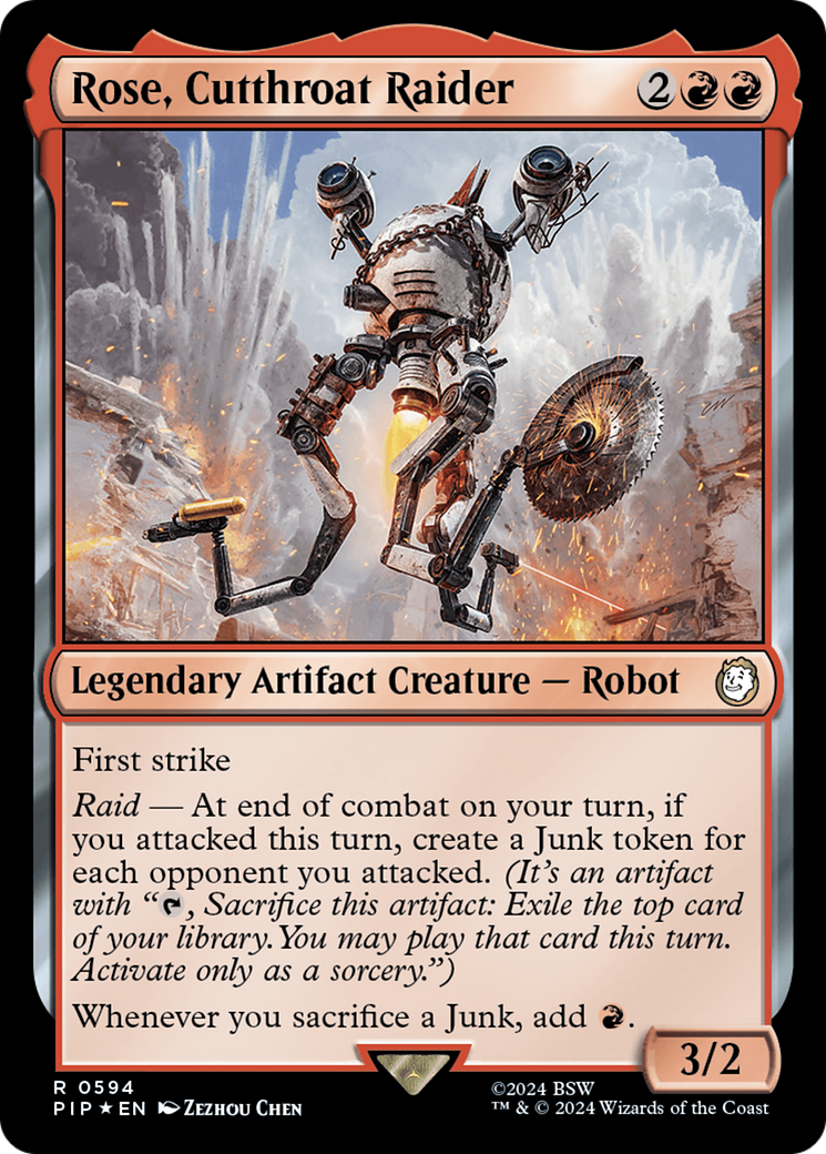 Rose, Cutthroat Raider (Surge Foil) [Fallout] | Dumpster Cat Games