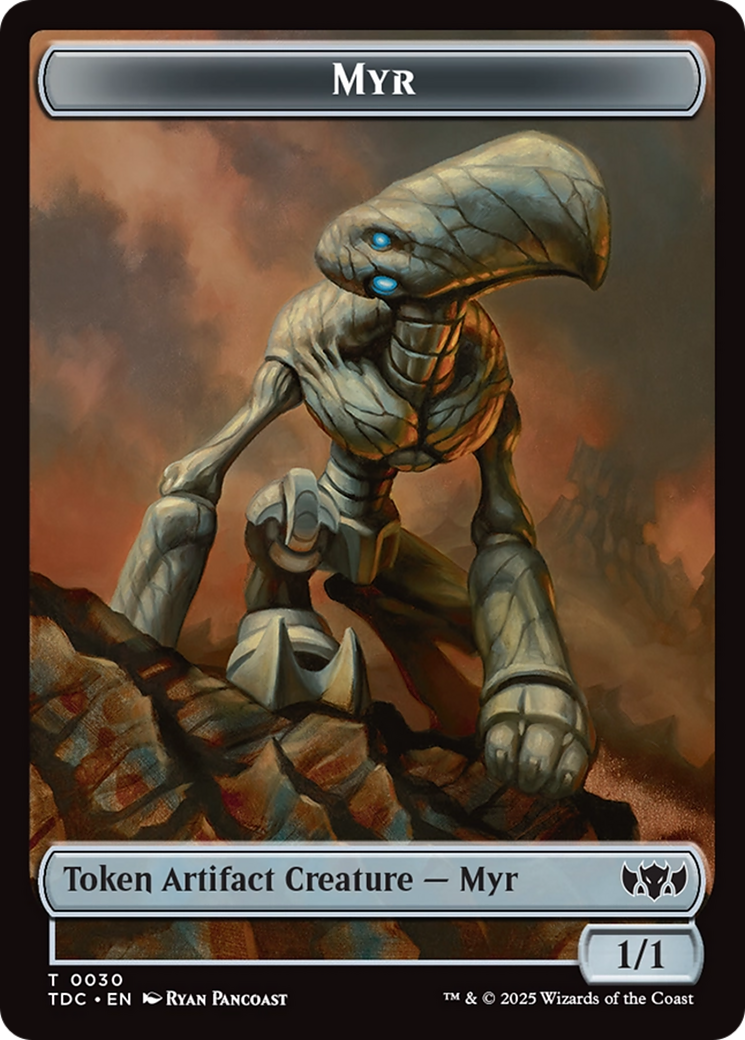 Snake // Myr Double-Sided Token [Tarkir: Dragonstorm Commander Tokens] | Dumpster Cat Games