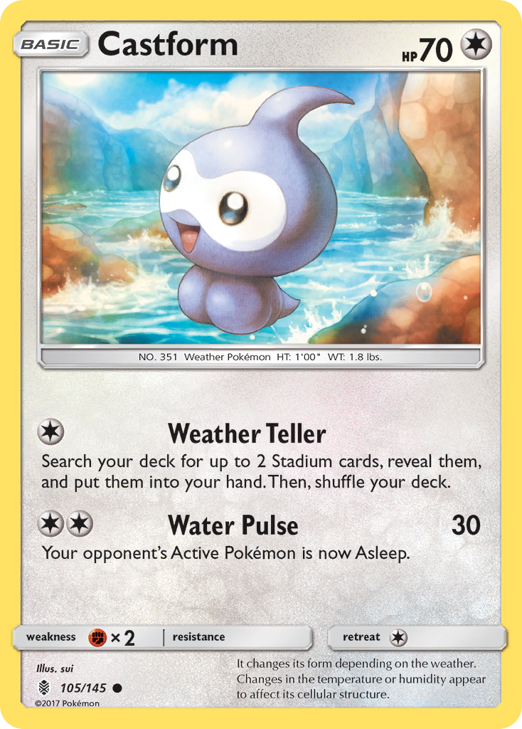 Castform (105/145) [Sun & Moon: Guardians Rising] | Dumpster Cat Games