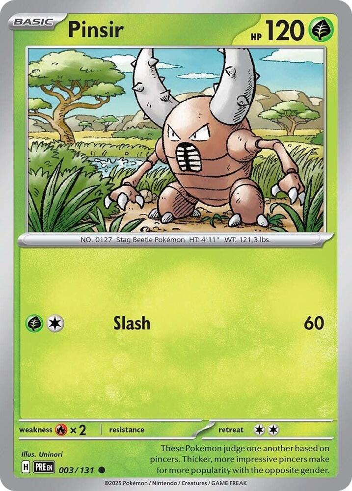 Pinsir (003/131) [Scarlet & Violet: Prismatic Evolutions] | Dumpster Cat Games