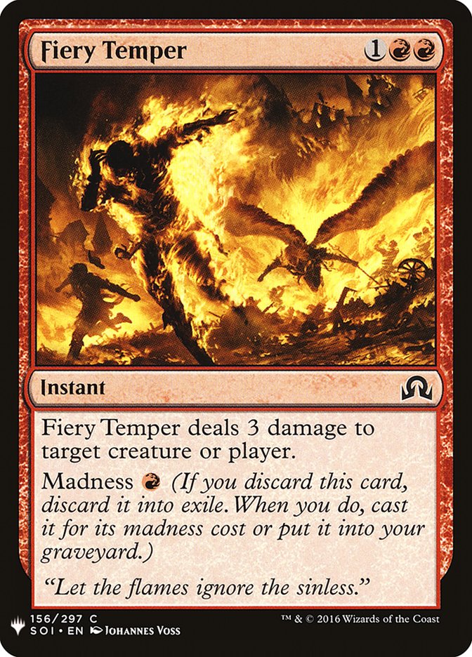 Fiery Temper [Mystery Booster] | Dumpster Cat Games