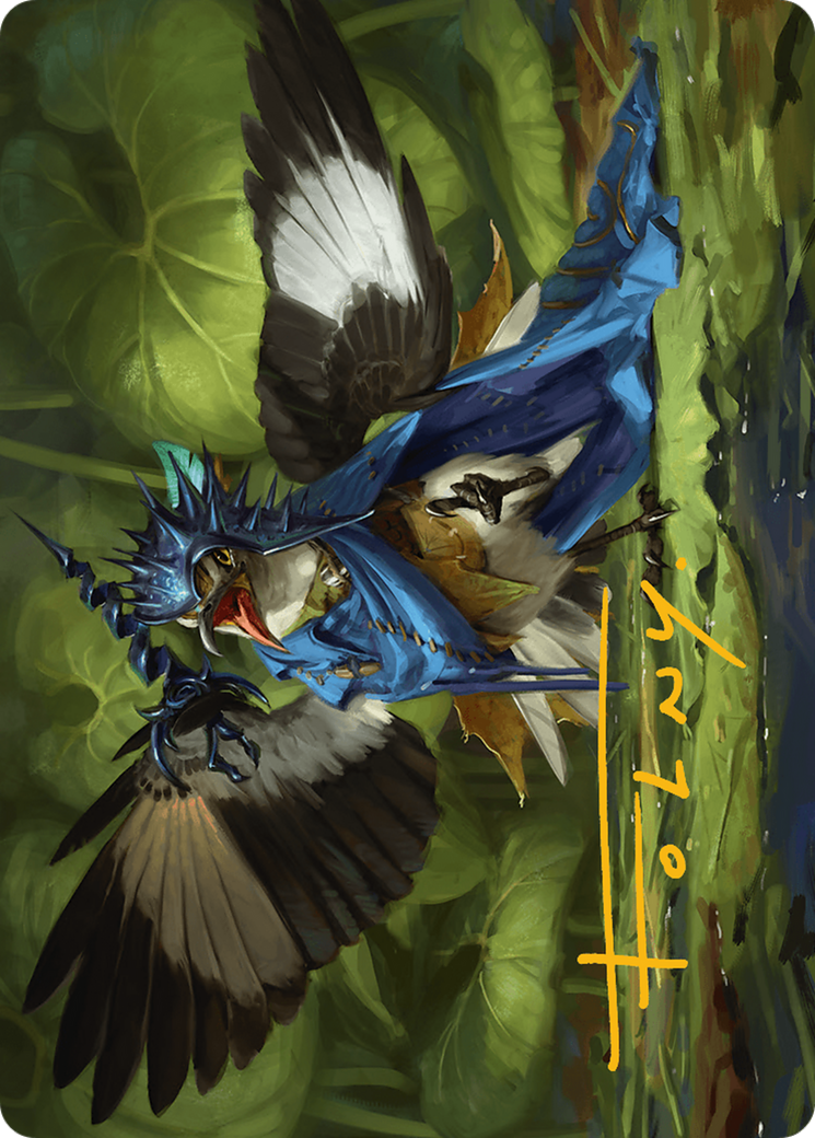 Mockingbird Art Card (Gold-Stamped Signature) [Bloomburrow Art Series] | Dumpster Cat Games