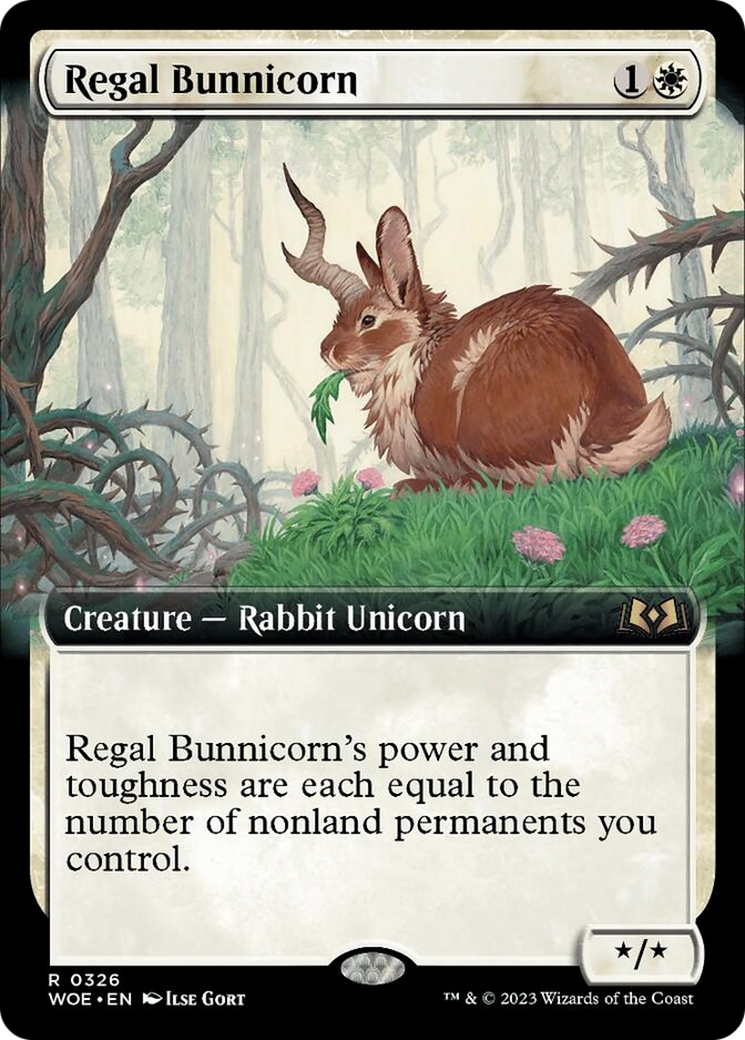 Regal Bunnicorn (Extended Art) [Wilds of Eldraine] | Dumpster Cat Games