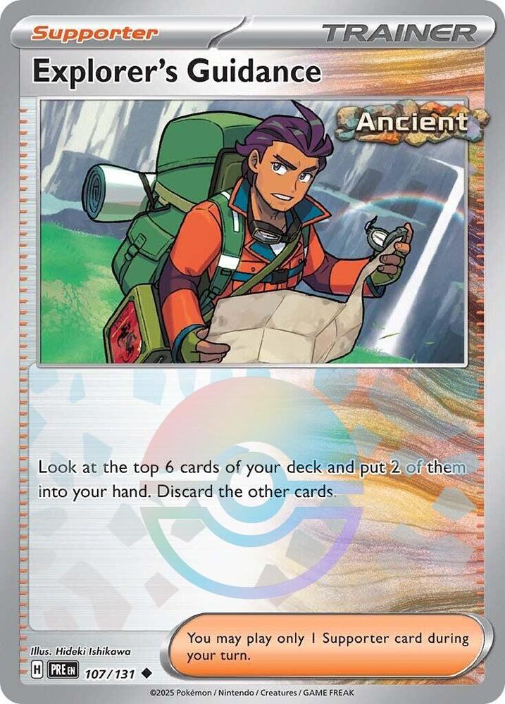 Explorer's Guidance (107/131) (Poke Ball Pattern) [Scarlet & Violet: Prismatic Evolutions] | Dumpster Cat Games