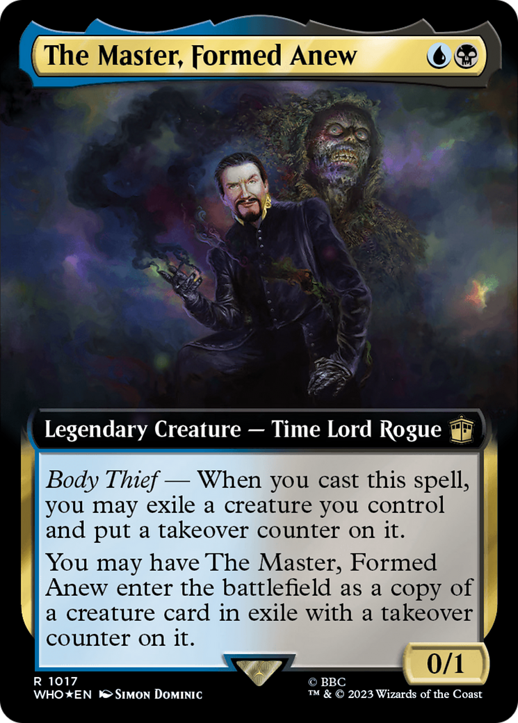 The Master, Formed Anew (Extended Art) (Surge Foil) [Doctor Who] | Dumpster Cat Games