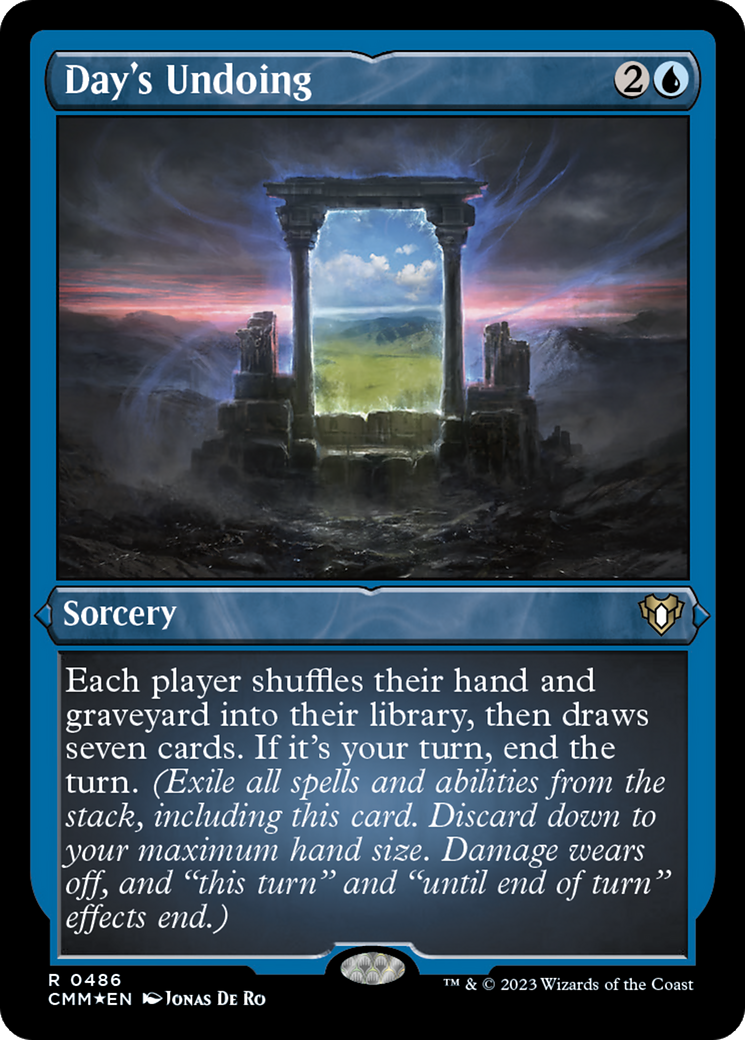 Day's Undoing (Foil Etched) [Commander Masters] | Dumpster Cat Games