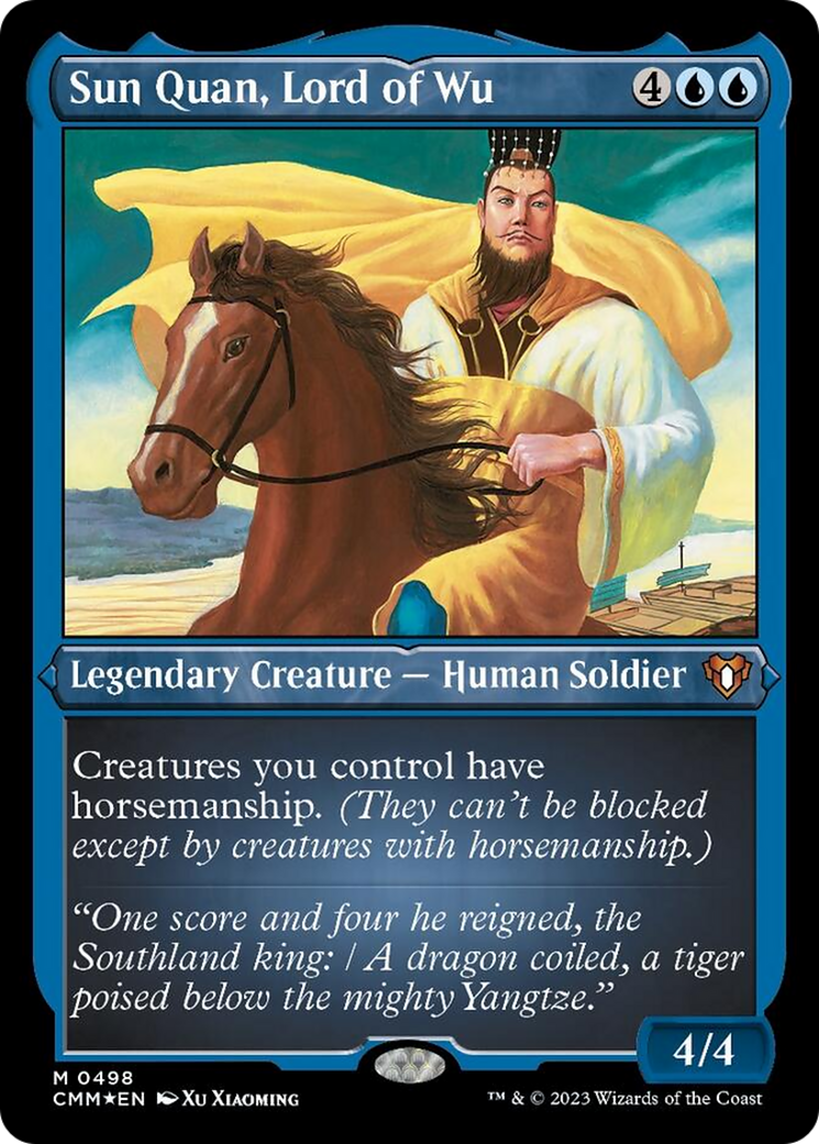 Sun Quan, Lord of Wu (Foil Etched) [Commander Masters] | Dumpster Cat Games