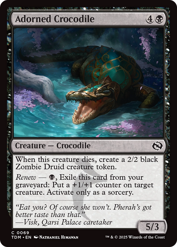 Adorned Crocodile [Tarkir: Dragonstorm] | Dumpster Cat Games