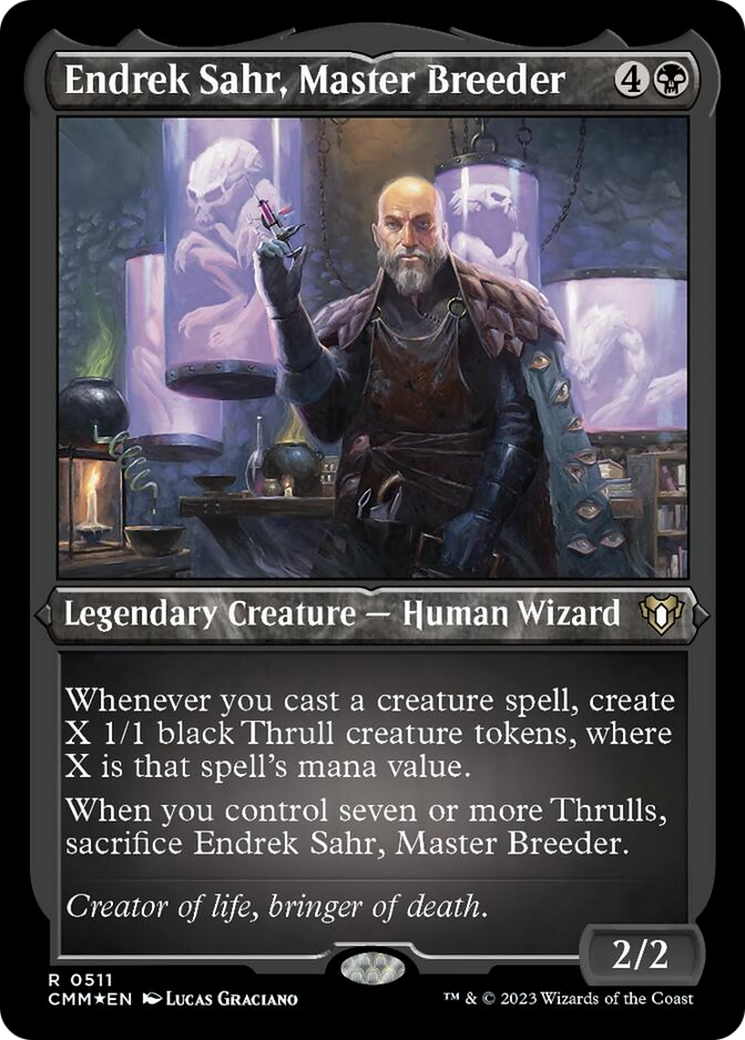 Endrek Sahr, Master Breeder (Foil Etched) [Commander Masters] | Dumpster Cat Games