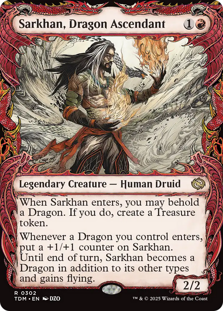 Sarkhan, Dragon Ascendant (0302) (Showcase) [Tarkir: Dragonstorm] | Dumpster Cat Games