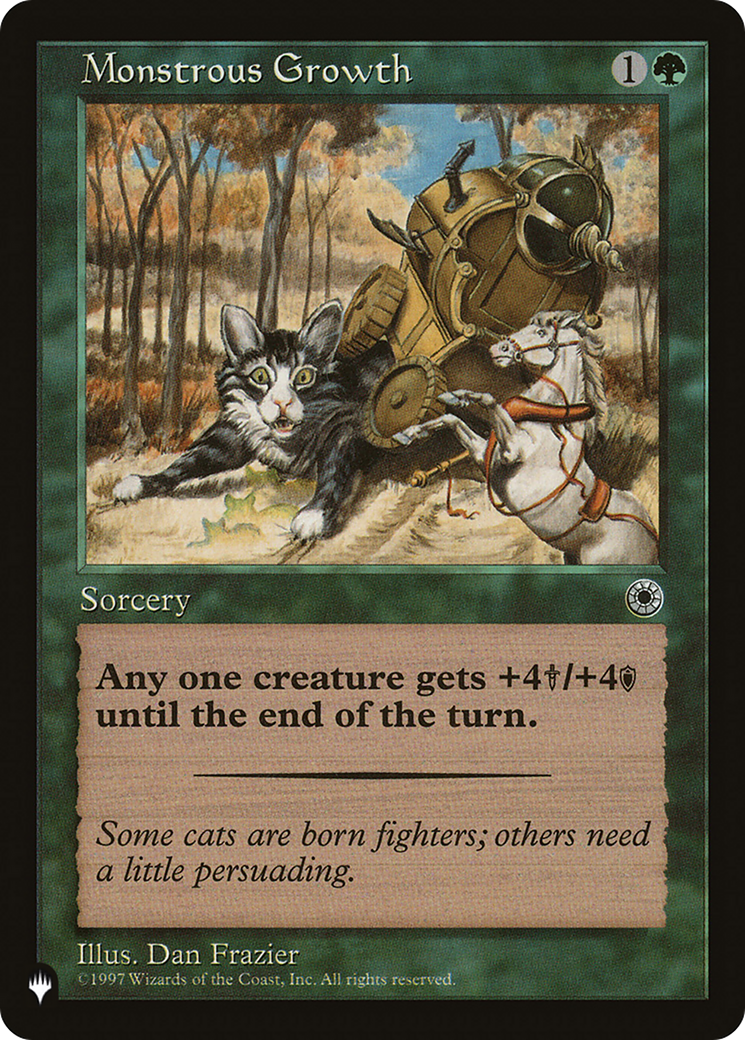 Monstrous Growth (Flavor Text) [The List] | Dumpster Cat Games