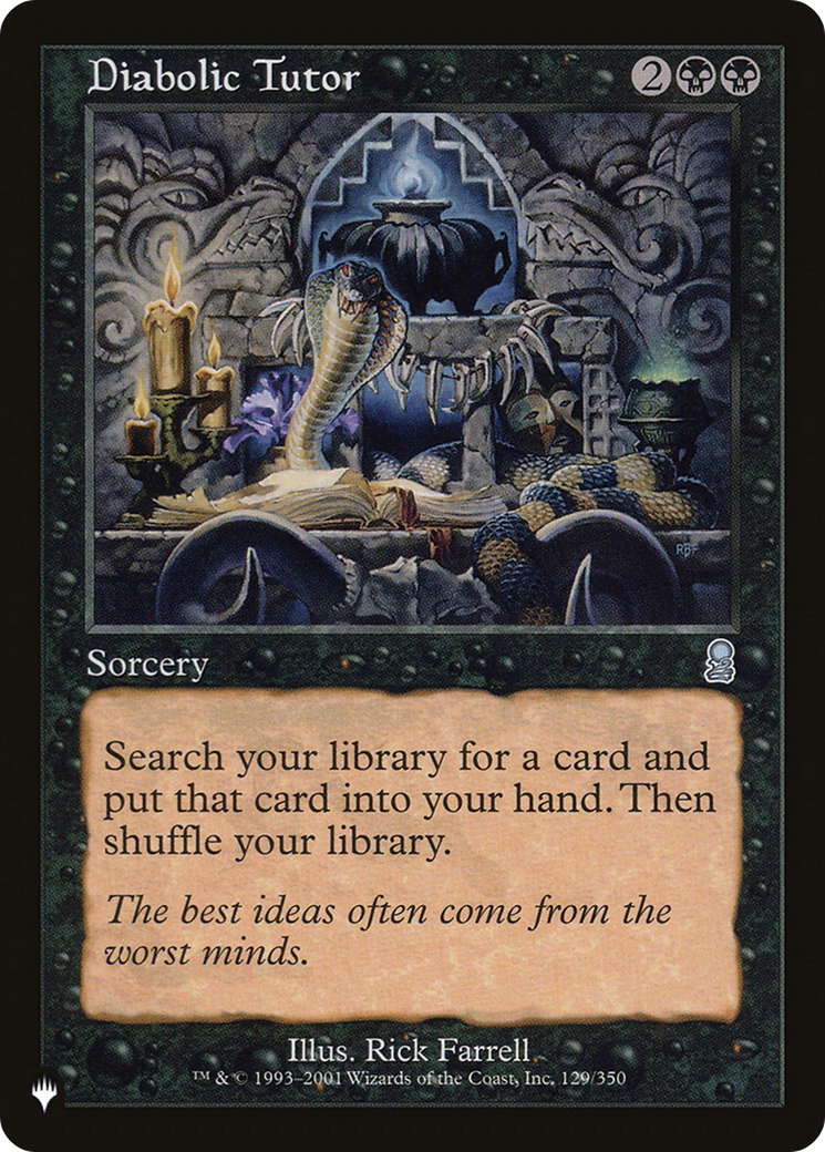 Diabolic Tutor [The List] | Dumpster Cat Games