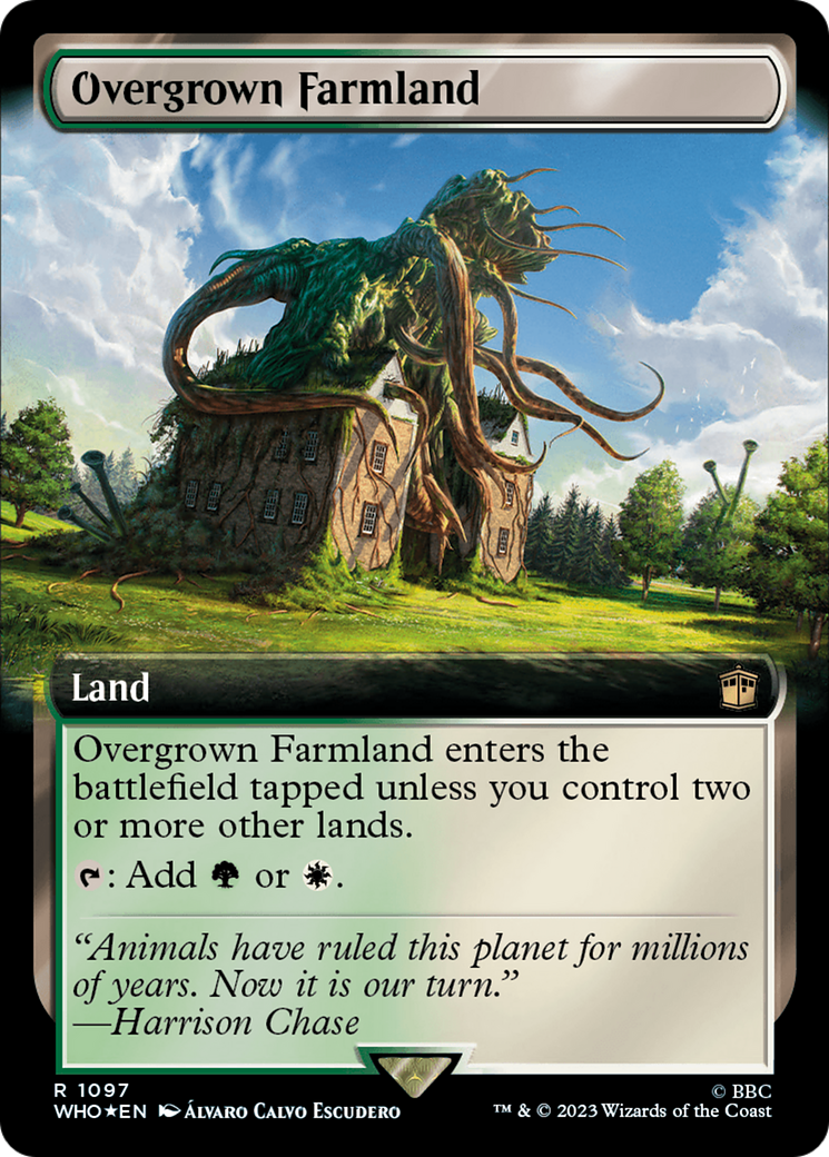 Overgrown Farmland (Extended Art) (Surge Foil) [Doctor Who] | Dumpster Cat Games