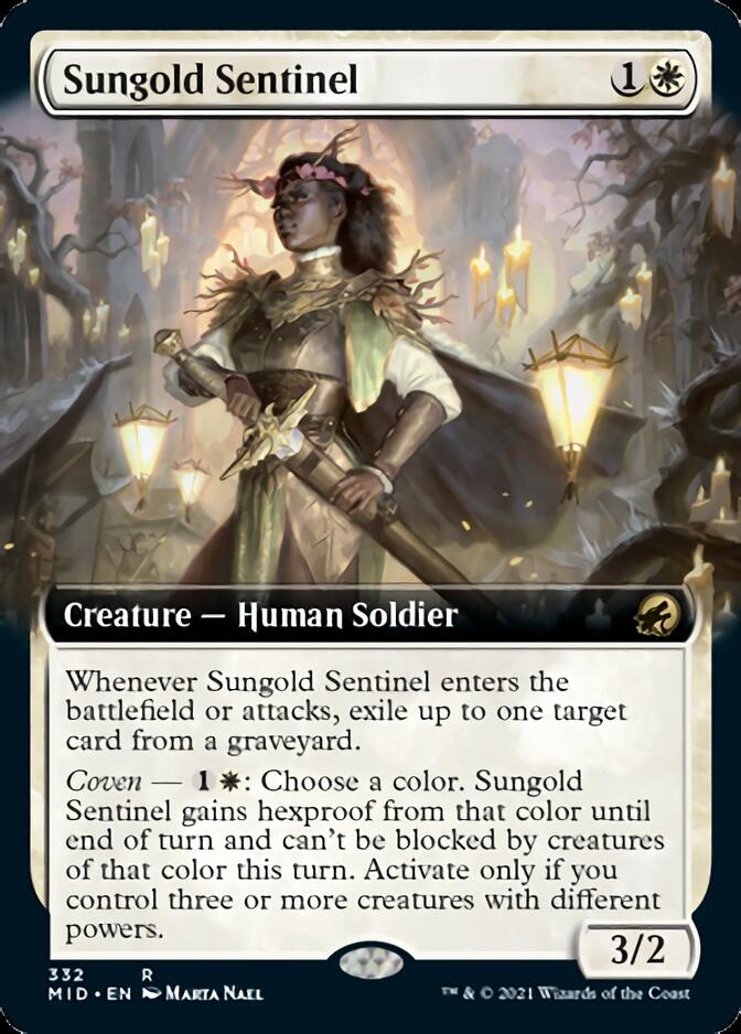 Sungold Sentinel (Extended Art) [Innistrad: Midnight Hunt] | Dumpster Cat Games
