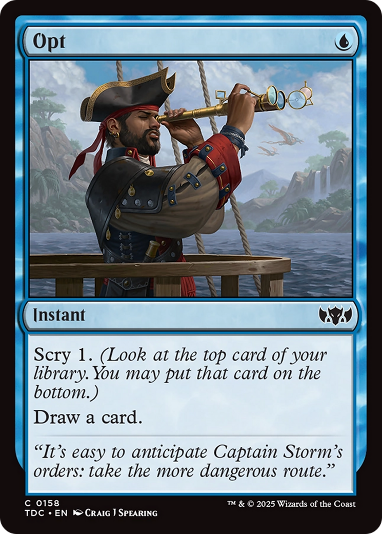 Opt [Tarkir: Dragonstorm Commander] | Dumpster Cat Games