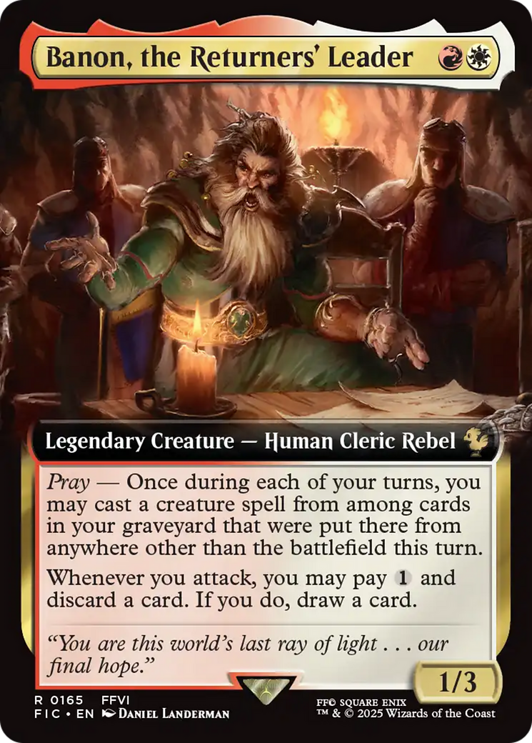 Banon, the Returners' Leader (Extended Art) [FINAL FANTASY Commander] | Dumpster Cat Games