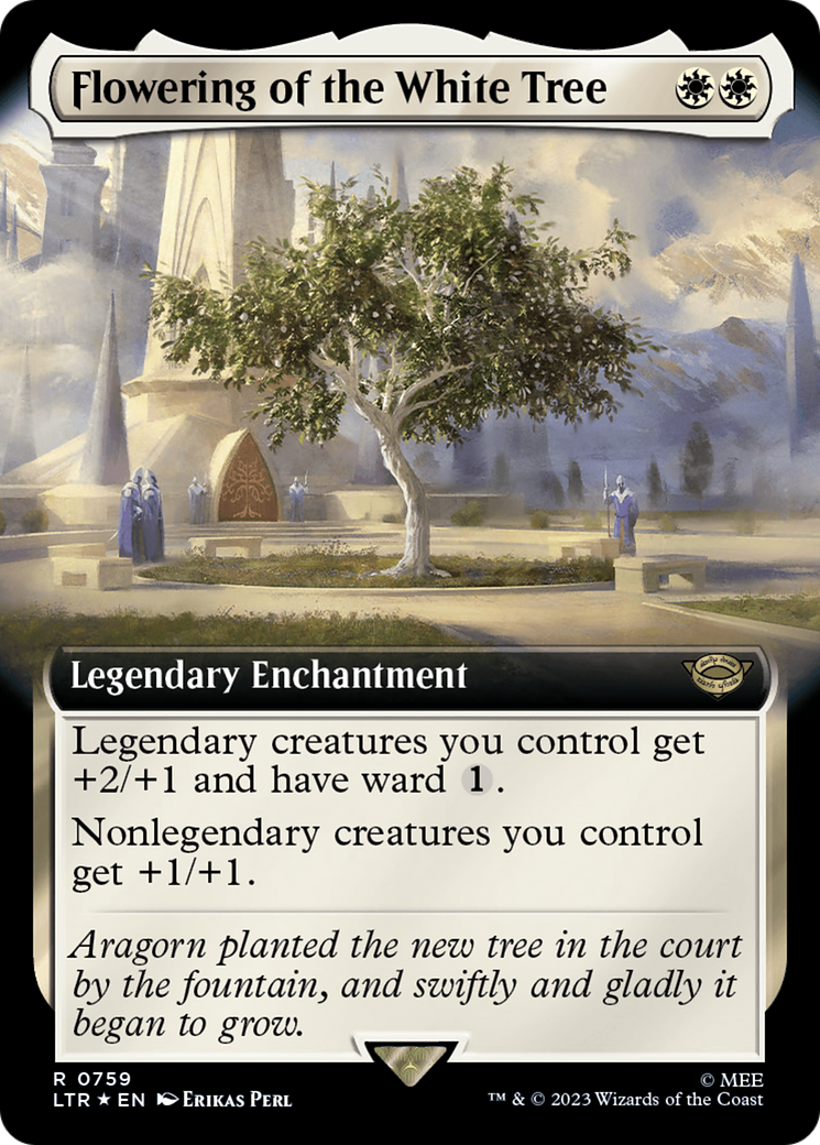 Flowering of the White Tree (Extended Art) (Surge Foil) [The Lord of the Rings: Tales of Middle-Earth] | Dumpster Cat Games