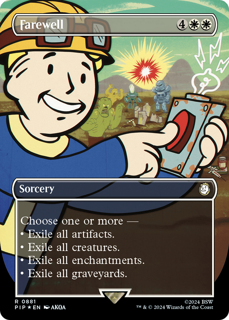 Farewell (Borderless) (Surge Foil) [Fallout] | Dumpster Cat Games