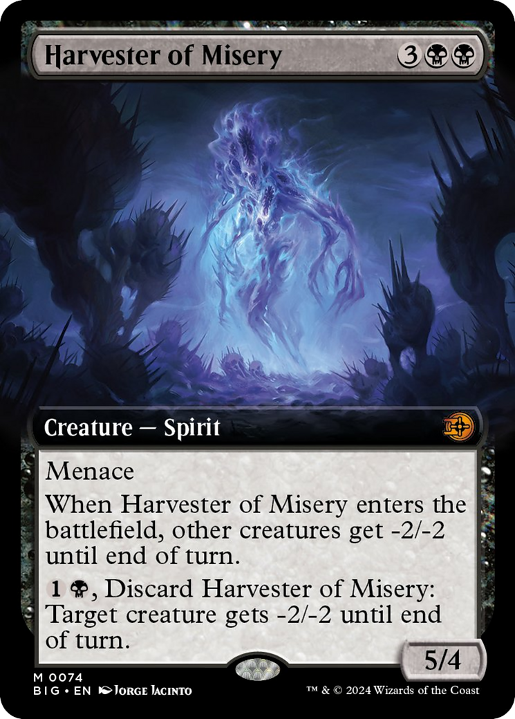 Harvester of Misery (Extended Art) [Outlaws of Thunder Junction: The Big Score] | Dumpster Cat Games