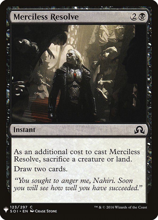 Merciless Resolve [Mystery Booster] | Dumpster Cat Games