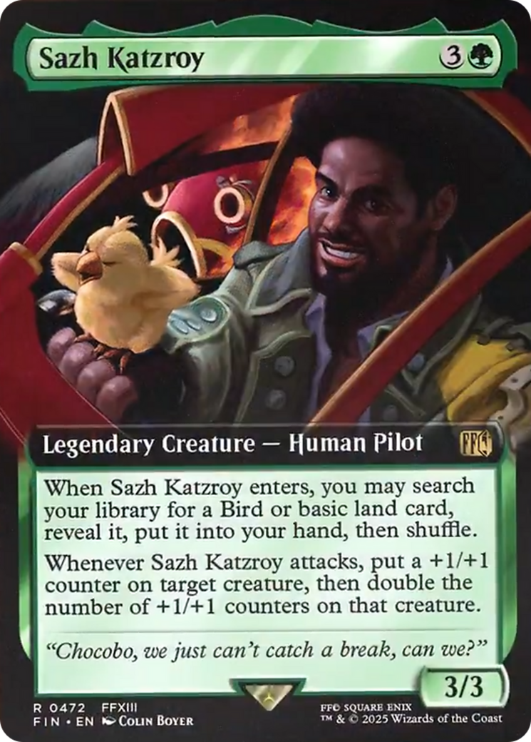 Sazh Katzroy (Extended Art) [FINAL FANTASY] | Dumpster Cat Games