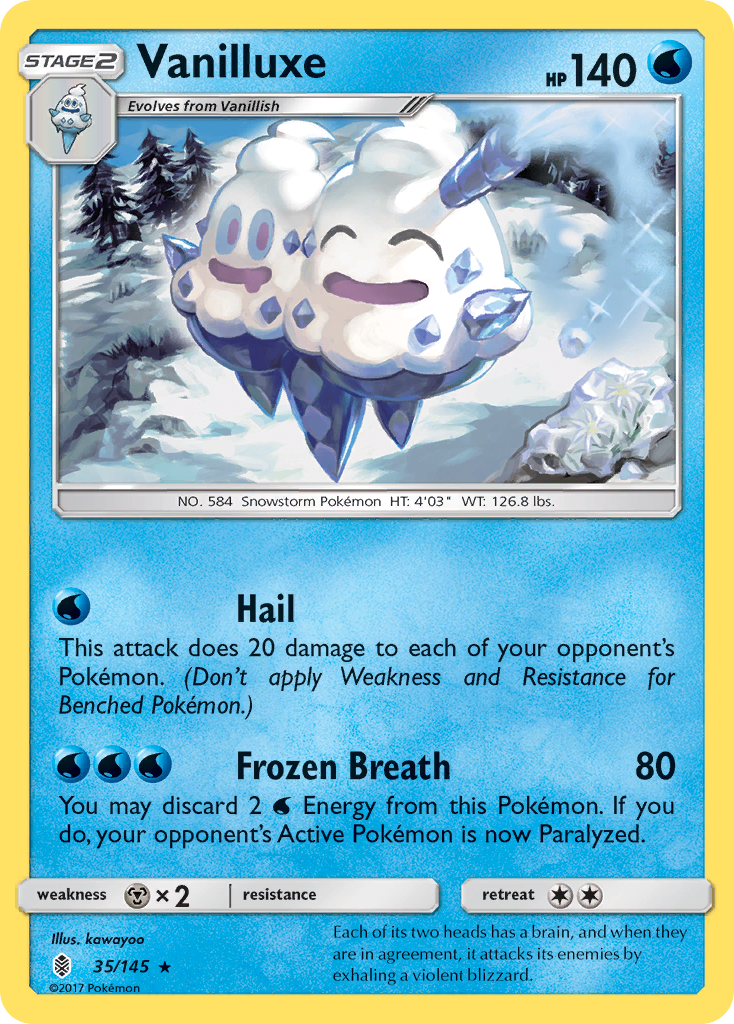 Vanilluxe (35/145) [Sun & Moon: Guardians Rising] | Dumpster Cat Games