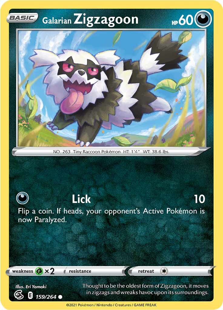 Galarian Zigzagoon (159/264) [Sword & Shield: Fusion Strike] | Dumpster Cat Games