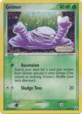 Grimer (54/92) (Stamped) [EX: Legend Maker] | Dumpster Cat Games