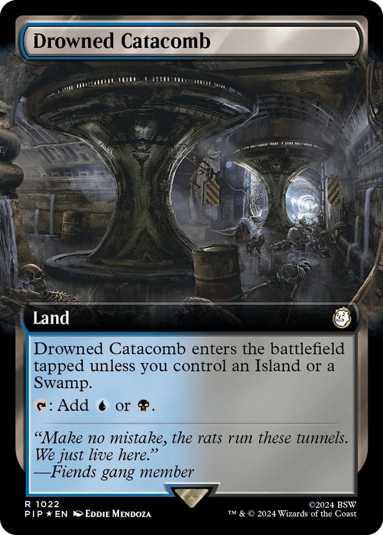 Drowned Catacomb (Extended Art) (Surge Foil) [Fallout] | Dumpster Cat Games