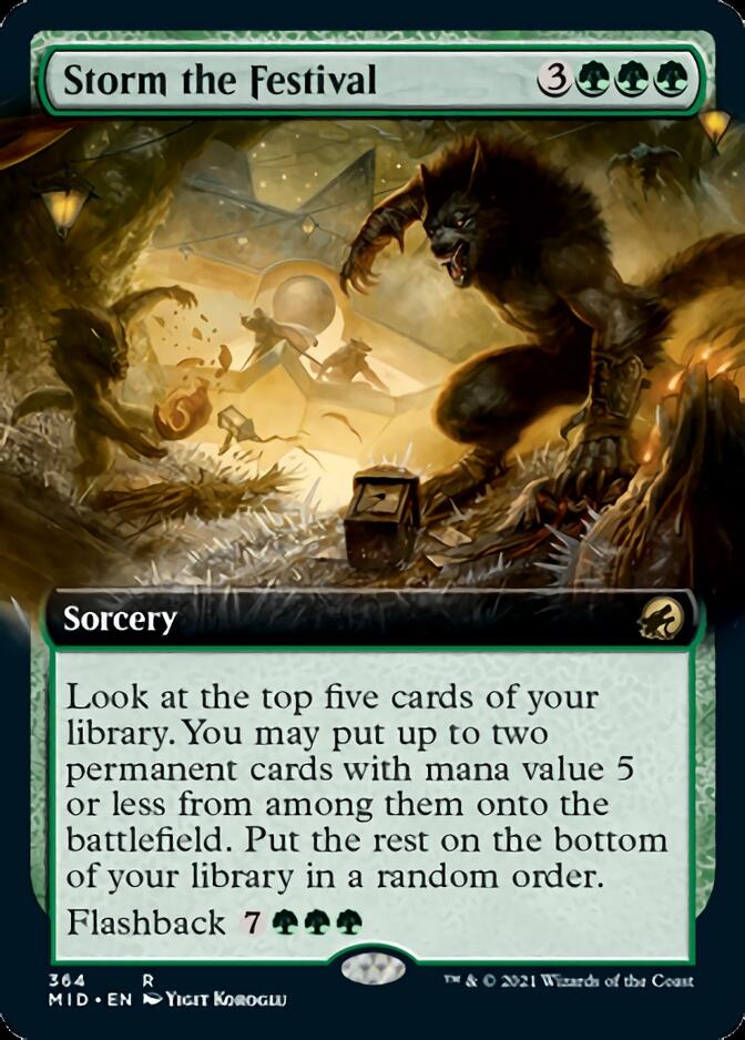 Storm the Festival (Extended Art) [Innistrad: Midnight Hunt] | Dumpster Cat Games