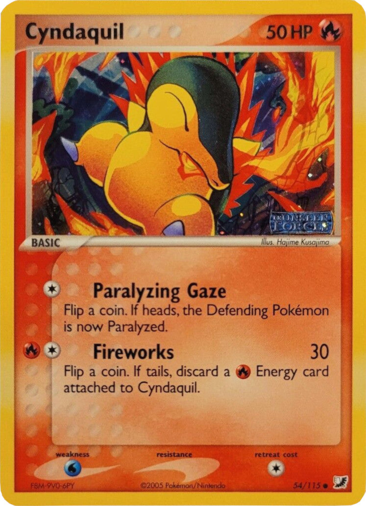 Cyndaquil (54/115) (Stamped) [EX: Unseen Forces] | Dumpster Cat Games