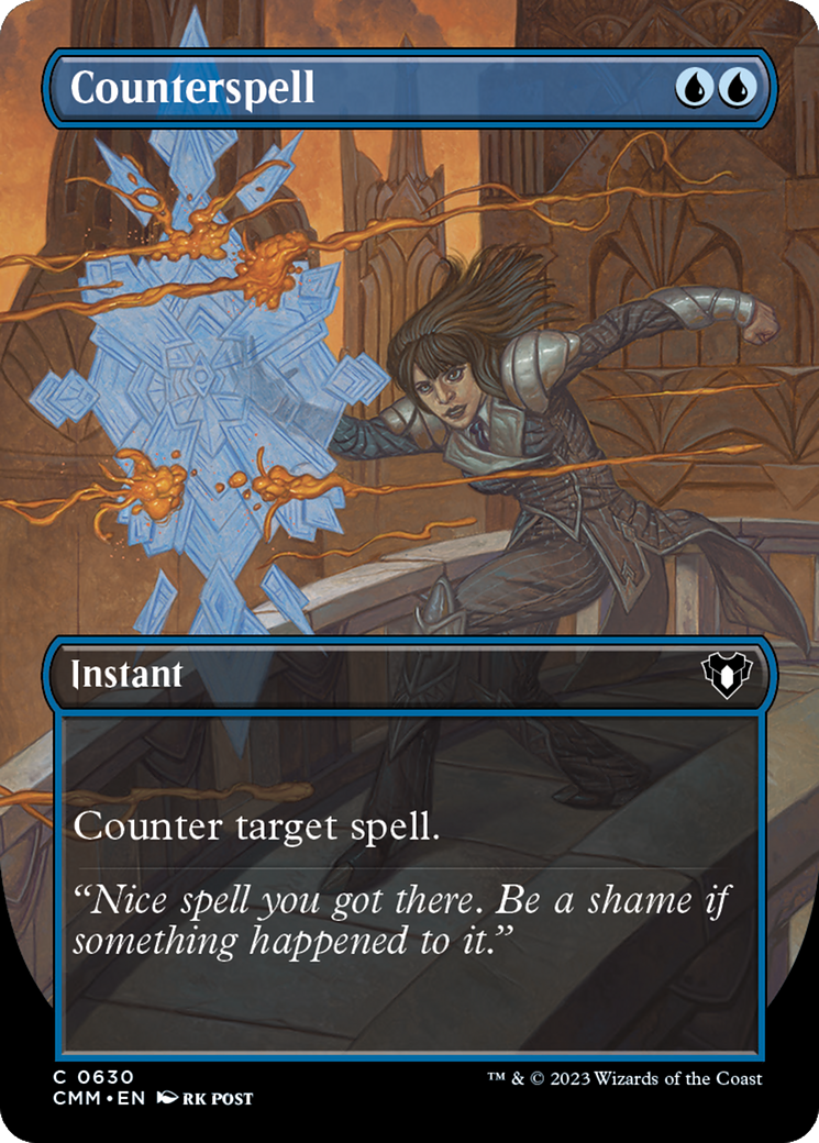 Counterspell (Borderless Alternate Art) [Commander Masters] | Dumpster Cat Games