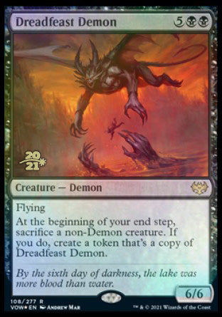 Dreadfeast Demon [Innistrad: Crimson Vow Prerelease Promos] | Dumpster Cat Games