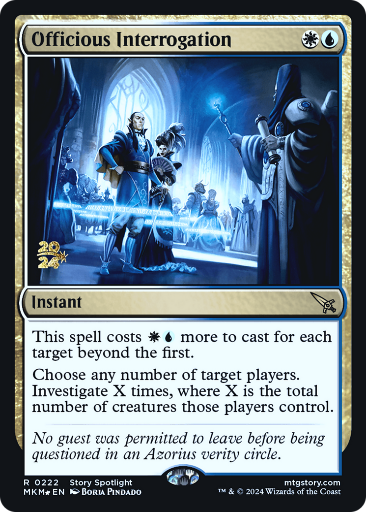 Officious Interrogation [Murders at Karlov Manor Prerelease Promos] | Dumpster Cat Games