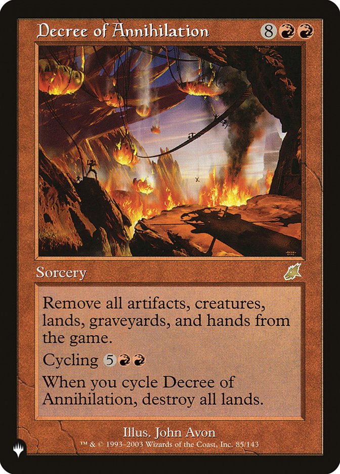 Decree of Annihilation [The List] | Dumpster Cat Games