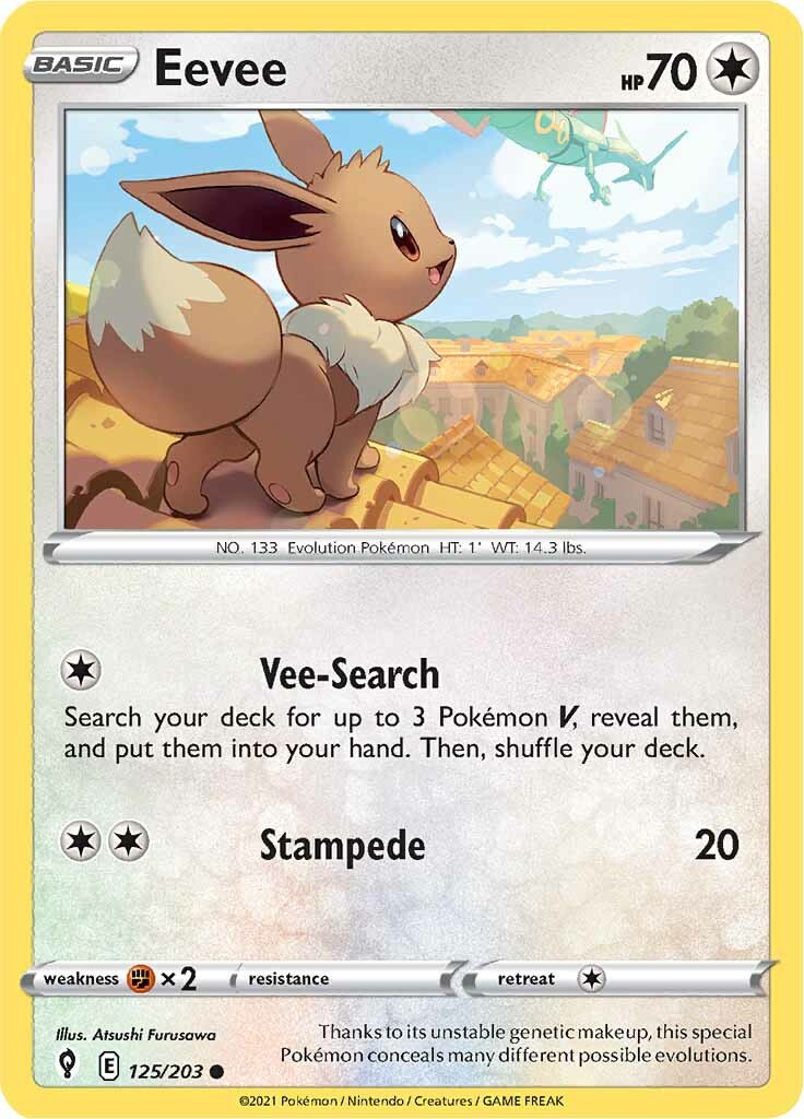 Eevee (125/203) [Sword & Shield: Evolving Skies] | Dumpster Cat Games