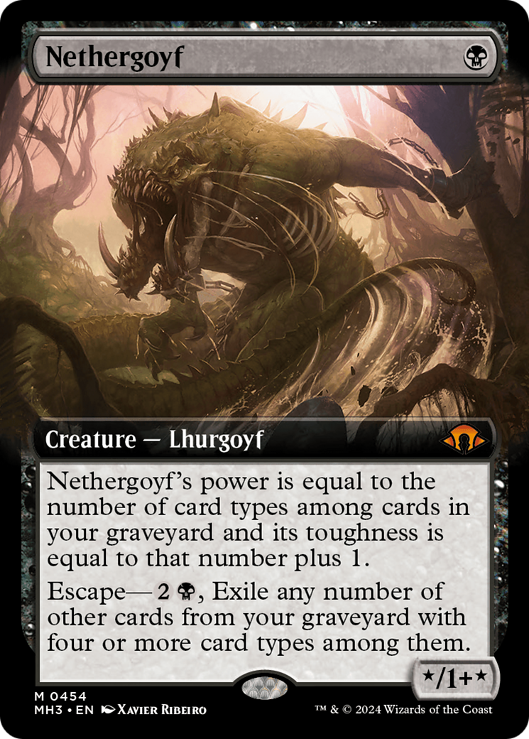 Nethergoyf (Extended Art) [Modern Horizons 3] | Dumpster Cat Games