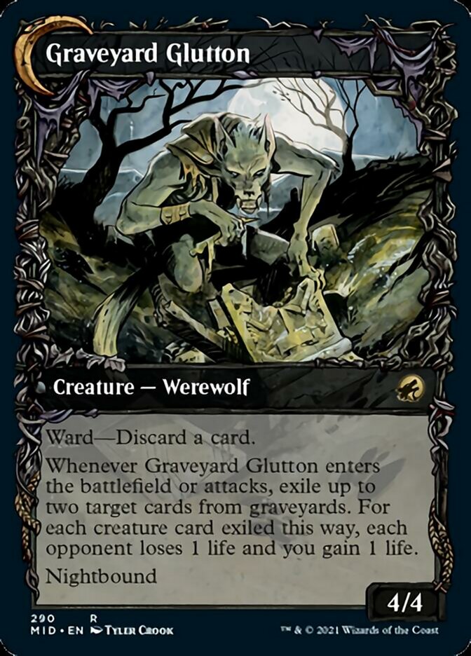 Graveyard Trespasser // Graveyard Glutton (Showcase Equinox) [Innistrad: Midnight Hunt] | Dumpster Cat Games
