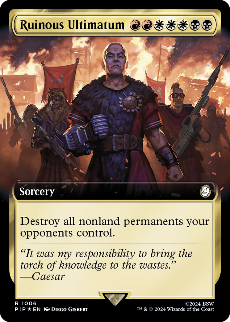 Ruinous Ultimatum (Extended Art) (Surge Foil) [Fallout] | Dumpster Cat Games