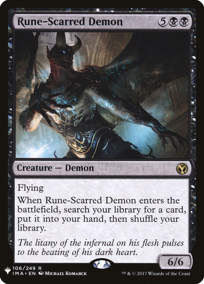 Rune-Scarred Demon [Mystery Booster] | Dumpster Cat Games