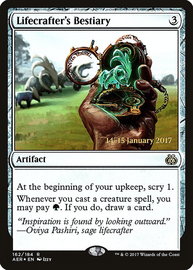 Lifecrafter's Bestiary [Aether Revolt Prerelease Promos] | Dumpster Cat Games