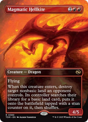 Magmatic Hellkite (Borderless) [Tarkir: Dragonstorm] | Dumpster Cat Games