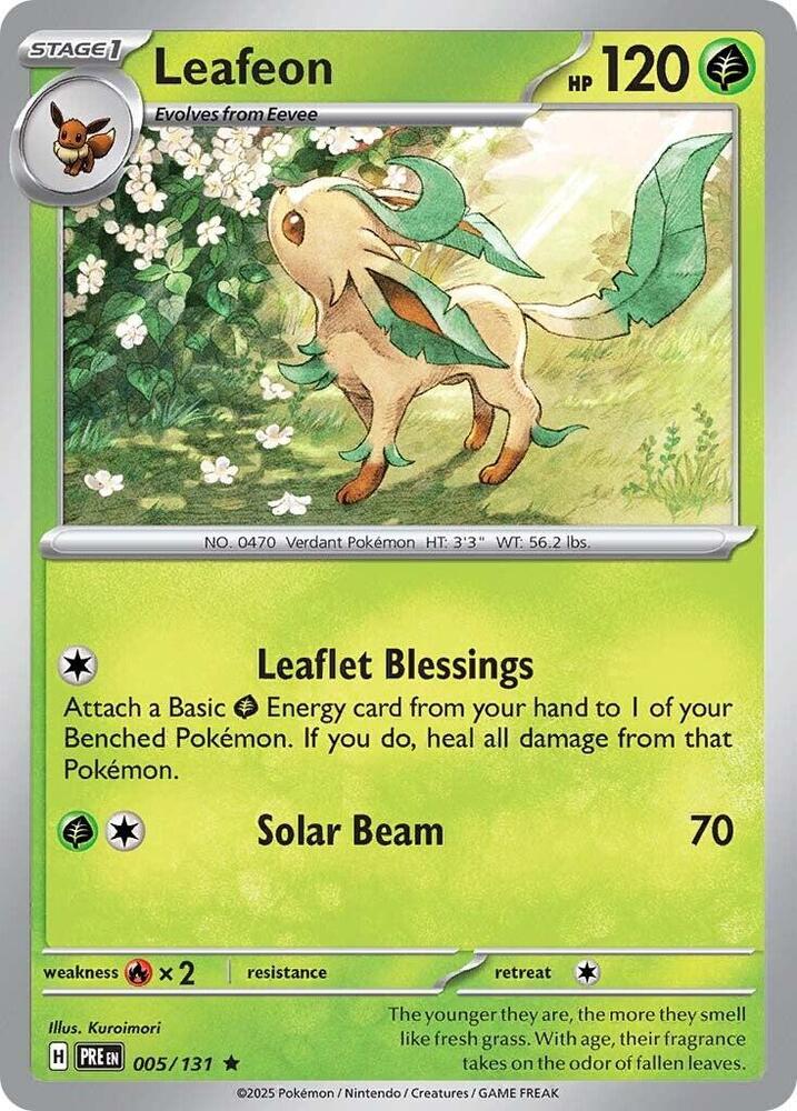 Leafeon (005/131) [Scarlet & Violet: Prismatic Evolutions] | Dumpster Cat Games