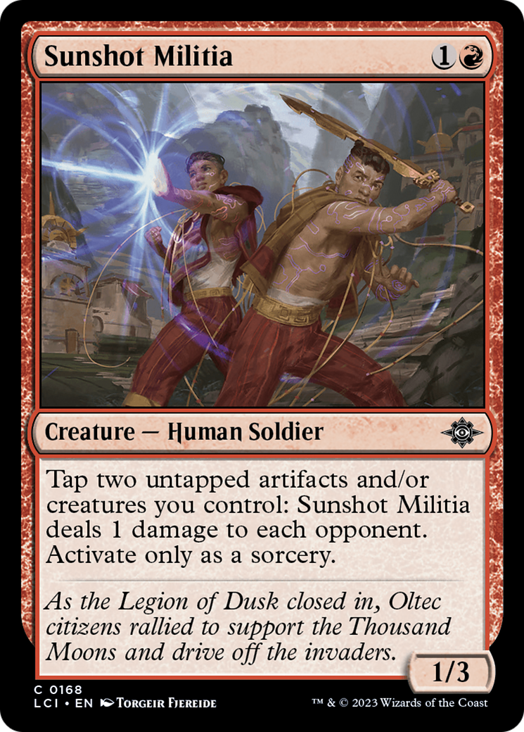 Sunshot Militia [The Lost Caverns of Ixalan] | Dumpster Cat Games