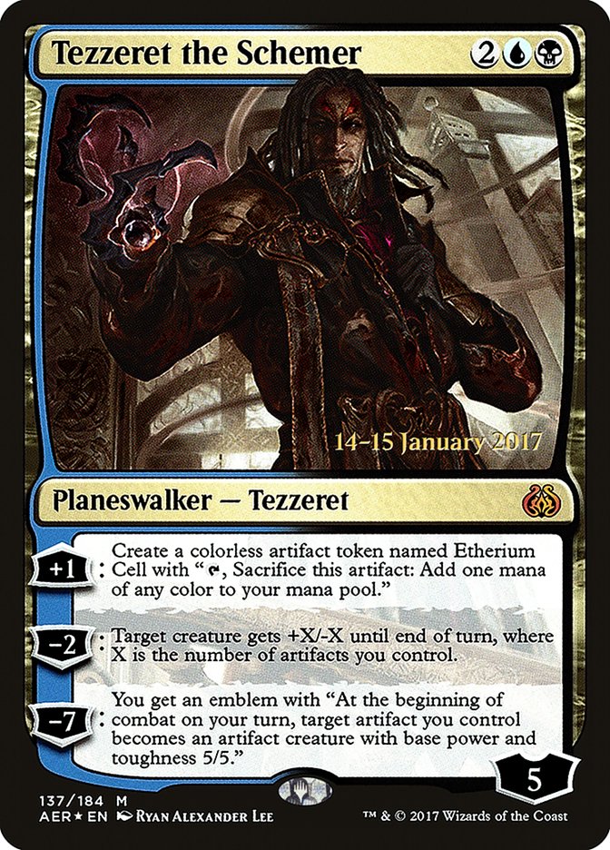 Tezzeret the Schemer [Aether Revolt Prerelease Promos] | Dumpster Cat Games